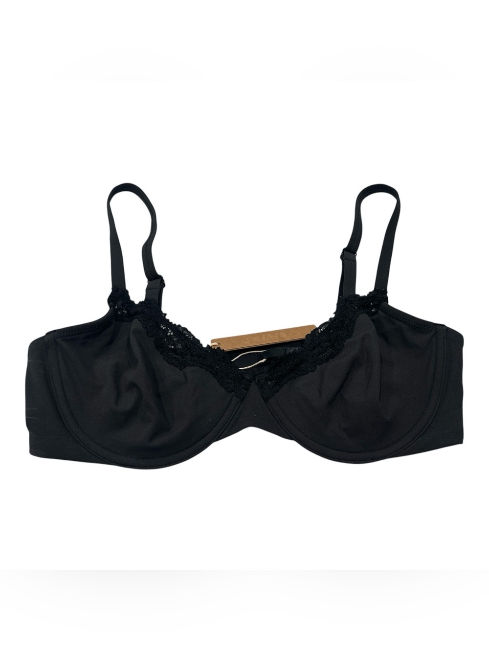 NWT SKIMS Fits Everybody Bra 36D Unlined Demi Black Onyx Underwire BA-DEM-9062